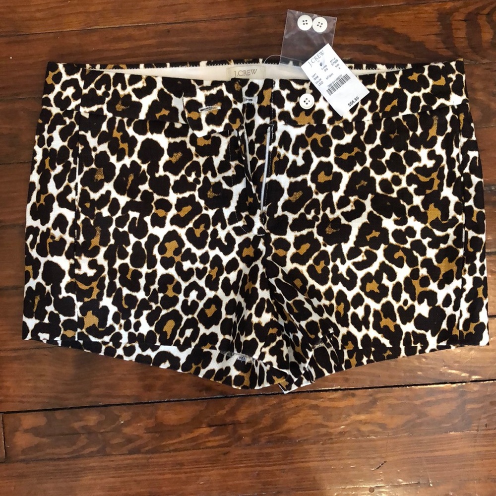J crew leopard shorts